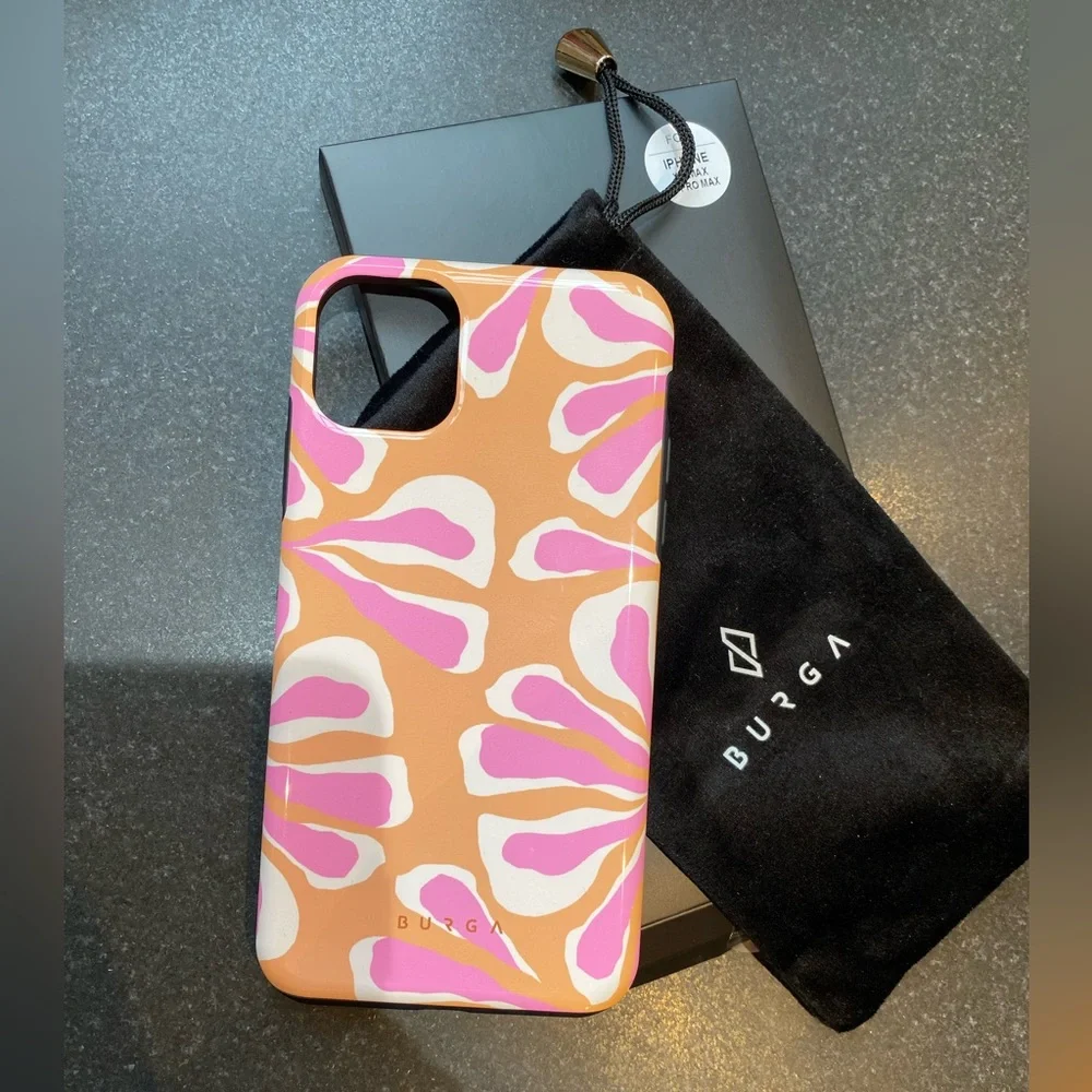 Burga Aloha Pink and Orange Floral Tough Cade for iPhone 11 Pro Max